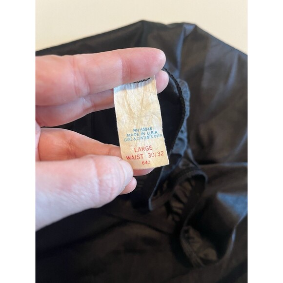 Vintage Women's Skirt Slip Size Large 30/32 Black Half Slip Midi Lace Trim - Picture 6 of 7